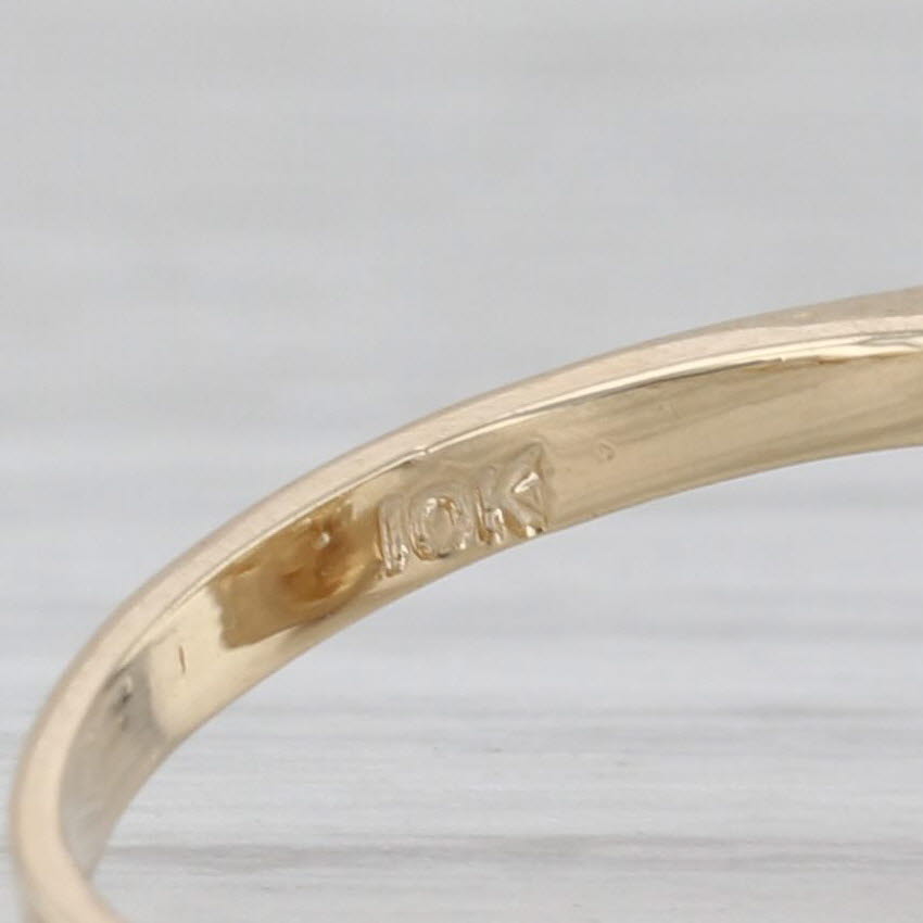 Light Gray Cultured Pearl Cluster Ring 10k Yellow Gold Diamond Accent Size 6