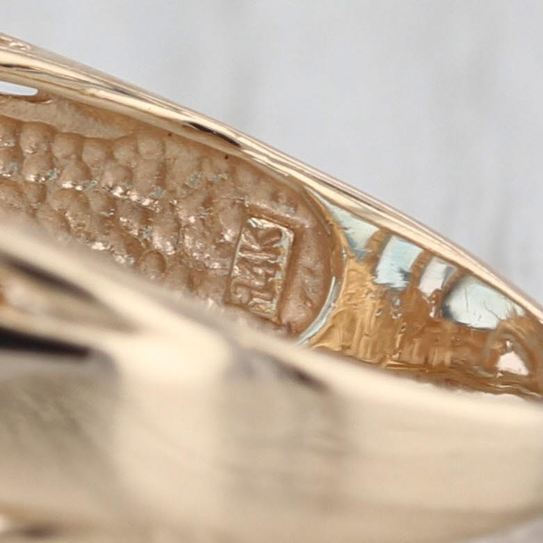4.08ctw Blue Topaz Diamond Ring 14k Yellow Gold Size 7 Cocktail