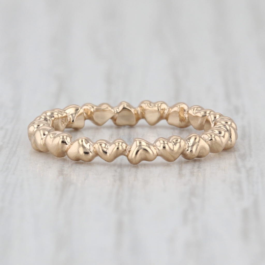 Authentic Pandora Forever Lock Stackable Ring 14k Gold Band 150160 Size 54 7