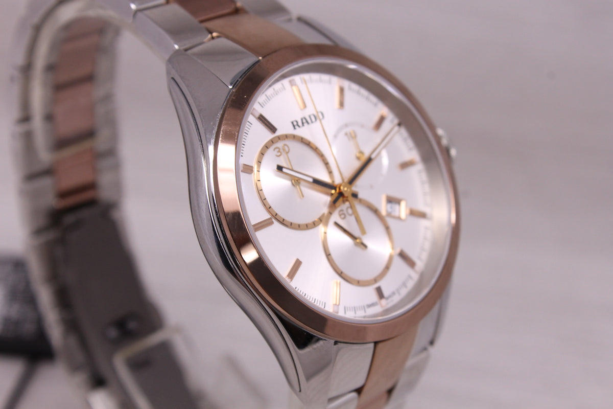 Rado Hyperchrome Rose & Steel 41mm Mens Quartz Chronograph R32039102 w Box Card