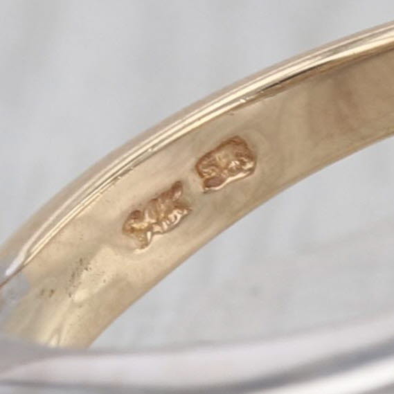 0.70ctw Diamond Ring 14k Gold 2-Toned Wedding Anniversary 2-Band Design