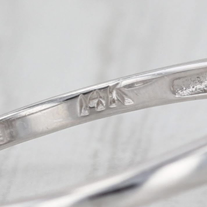 Vintage Diamond Ring 14k White Gold Size 7.5 Blue Ridge