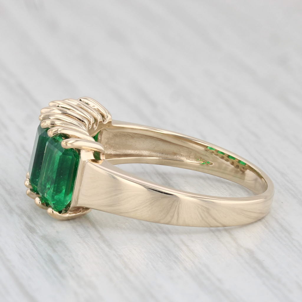 Light Gray 4.30ctw Green Quartz Ring 10k Yellow Gold Size 9