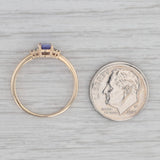 0.55ctw Oval Tanzanite Diamond Ring 10k Yellow Gold Size 7.25 Engagement