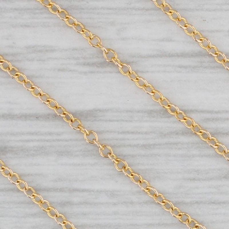 2.04ctw Rubelite Tourmaline Diamond Pendant Necklace 18k 14k Gold Cable Chain