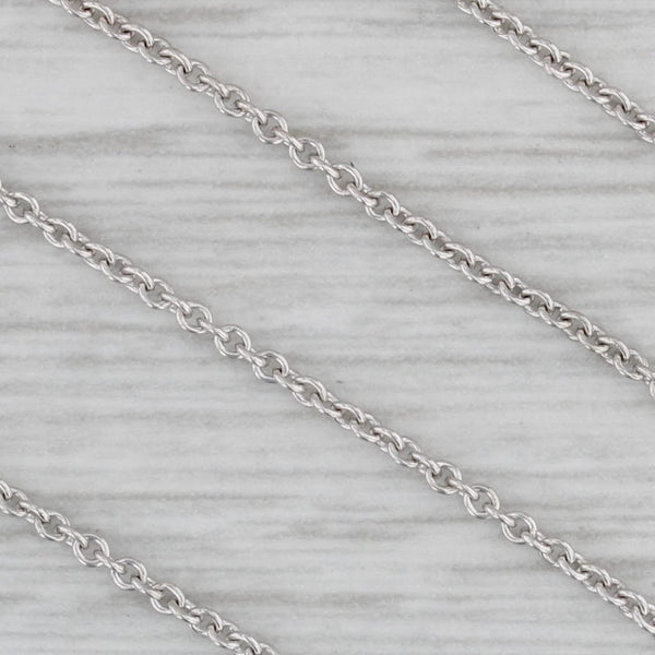 Gray Diamond Pendant Necklace 14k White Gold 16" Cable Chain