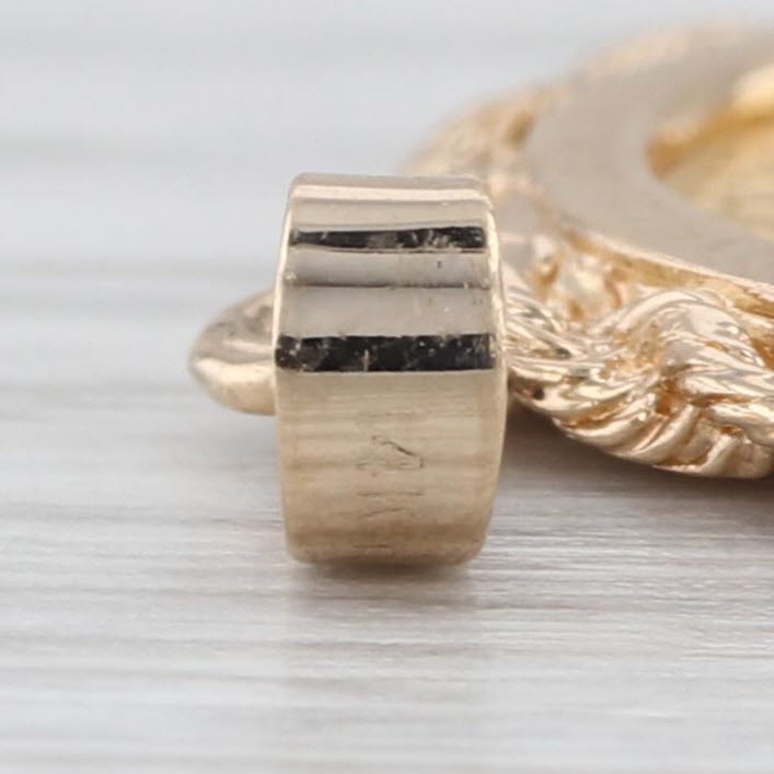 1991 American Gold Eagle Coin Pendant 14k 22k Yellow Gold 5 Dollar 1/10oz