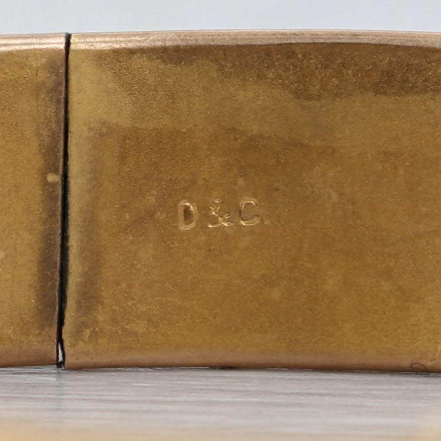 Antique Floral Engraved Bangle Bracelet Gold Filled 7" 11mm