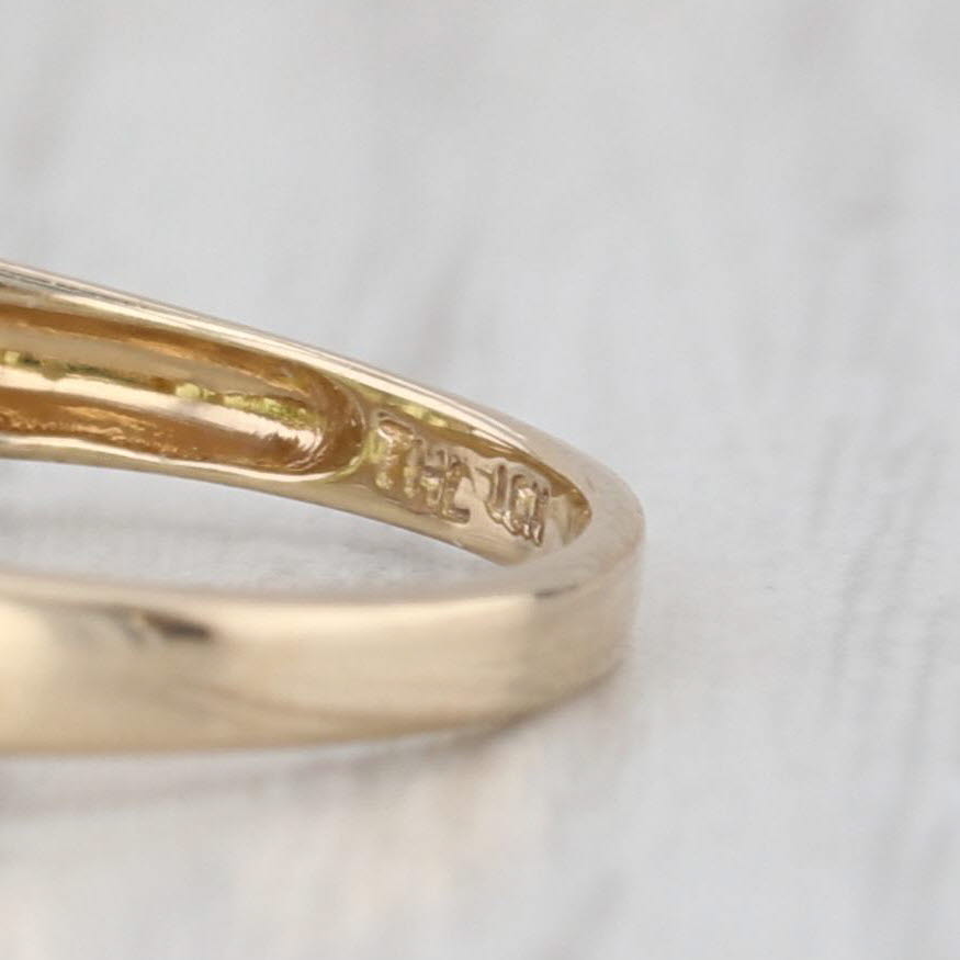 4ctw Peridot 5-Stone Ring 10k Yellow Gold Size 7 Tiered