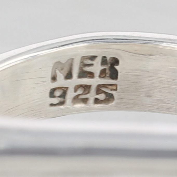Engravable Square Signet Ring Sterling Silver Size 5.5 Statement