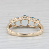 2ctw Graduated Aquamarine Ring 14k Yellow Gold Size 8.25