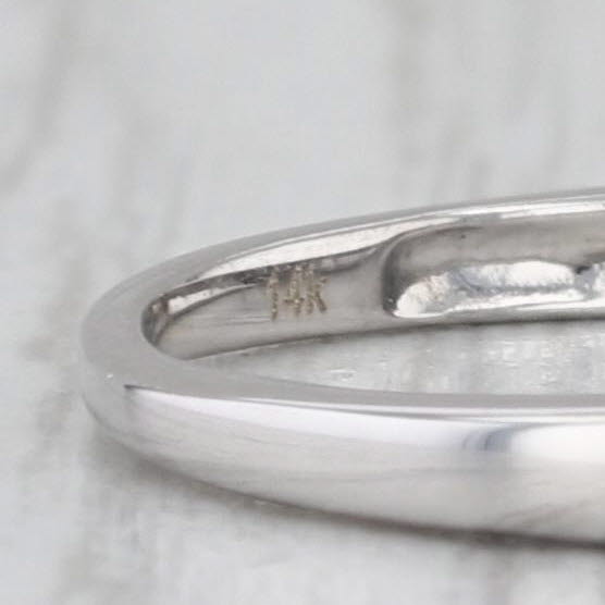 0.25ctw Diamond Wedding Band 14k White Gold Size 6.5 Stackable Ring