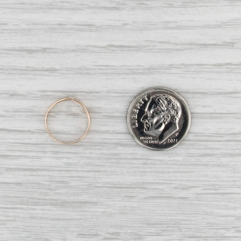 Antique Imitation Pearl Baby Ring 8k Yellow Gold Small Size Band