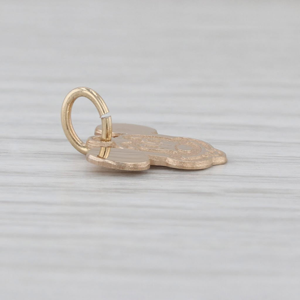 Smiley Mickey Mouse Face Charm 14k Gold Disney Cartoon Collectible Pendant