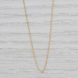 Curb Chain Necklace 18k Yellow Gold 16" 0.6mm