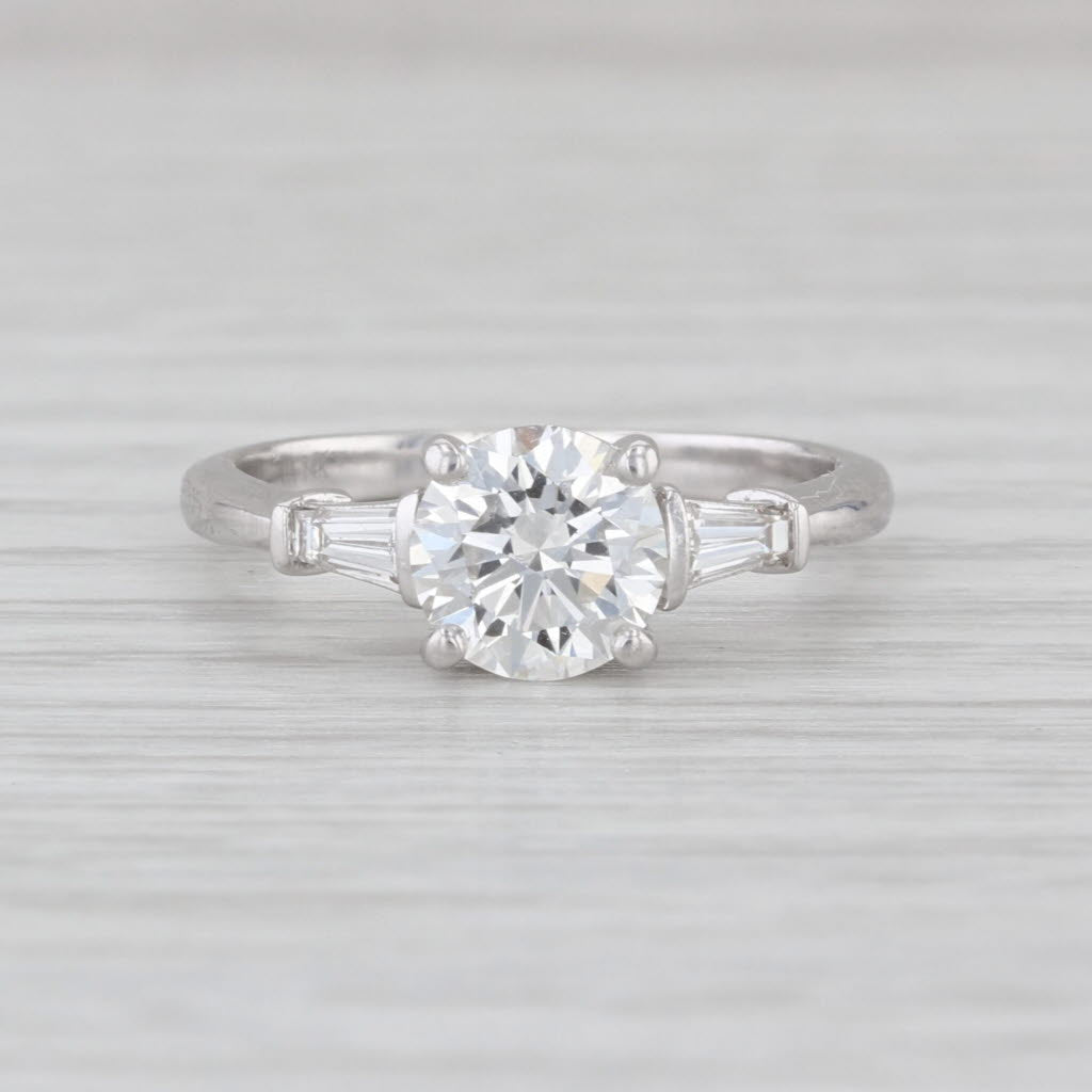 GIA 1.49ctw Round VVS2 G Diamond Engagement Ring 14k White Gold Size 6.5