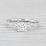 1ctw VS1 Princess Diamond Engagement Ring 18k White Gold Size 6.5 Tacori GIA