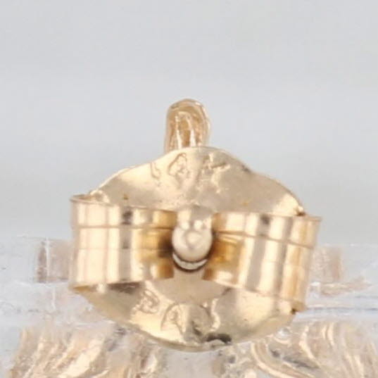 Opal Flower Stud Earrings 14k Yellow Gold Oval Cabochons