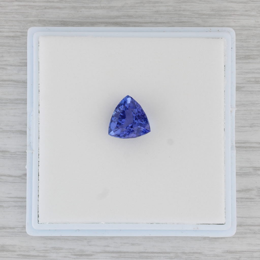 Gray 5.05ct Tanzanite Loose Gemstone for Setting IGI Trillion Solitaire 10.4mm