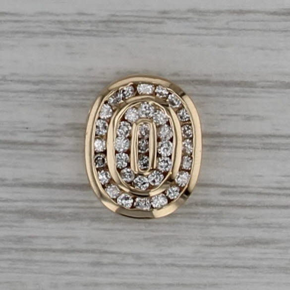 Richard Klein 0.60ctw Diamond Slide Bracelet Charm 14k Yellow Gold Vintage KLJCI