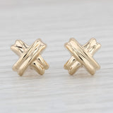 X Criss Cross Stud Earrings 14k Yellow Gold