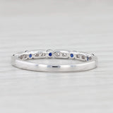 Light Gray New 0.21ctw Diamond Sapphire Stackable Ring 14k White Gold Sz 6.75 Wedding Band