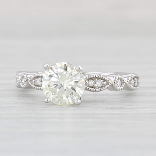 1.25ctw VS1 Round Diamond Engagement Ring 14k White Gold Size 5.25 GIA