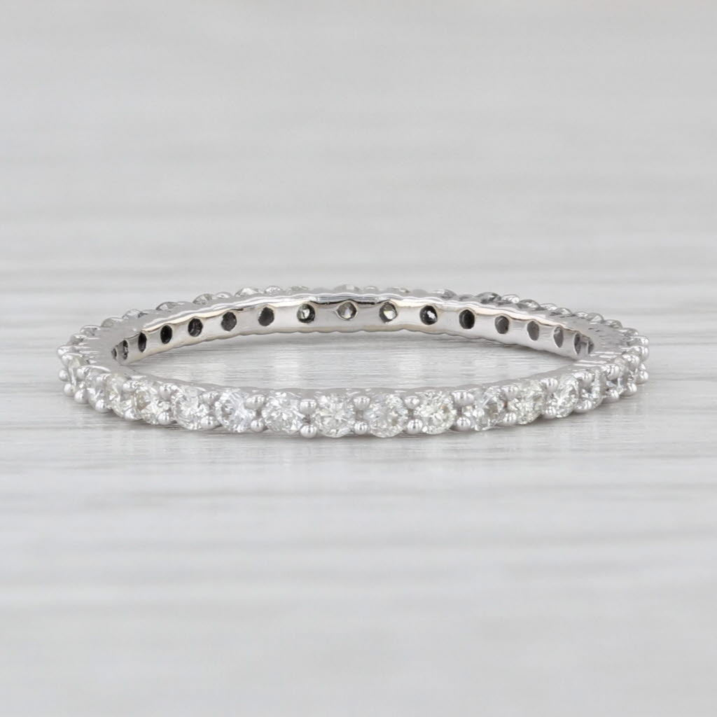 0.32ctw Diamond Eternity Band 14k White Gold Stackable Wedding Anniversary Ring