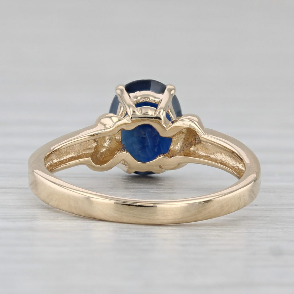Gray 1.46ct Oval Sapphire Solitaire Ring 14k Yellow Gold Size 5