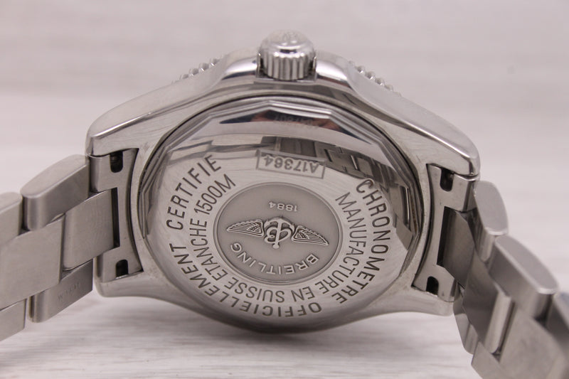Breitling Super Ocean A17364 Mens 42mm Steel Automatic Divers Watch Papers Box