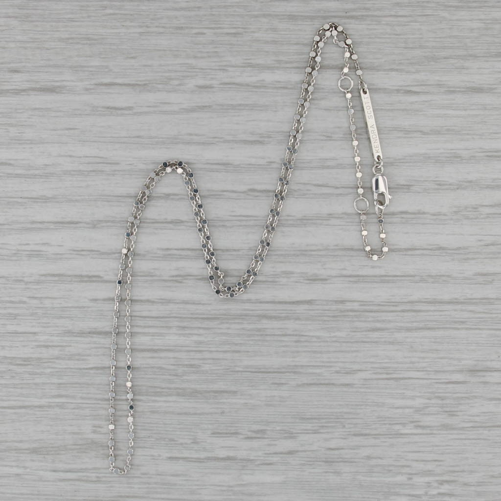 Kendra Scott Satellite Bead Chain Necklace Sterling Silver 16" 17" 18" 1.6mm