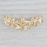 0.15ctw Diamond Plumeria Slide Pendant Floral Statement Jewelry