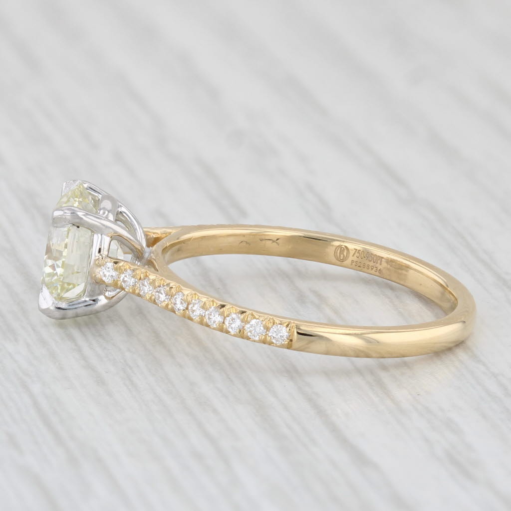 Light Gray New 1.78ct VVS2 Round Diamond Solitaire Engagement Ring 18k Gold Platinum GIA