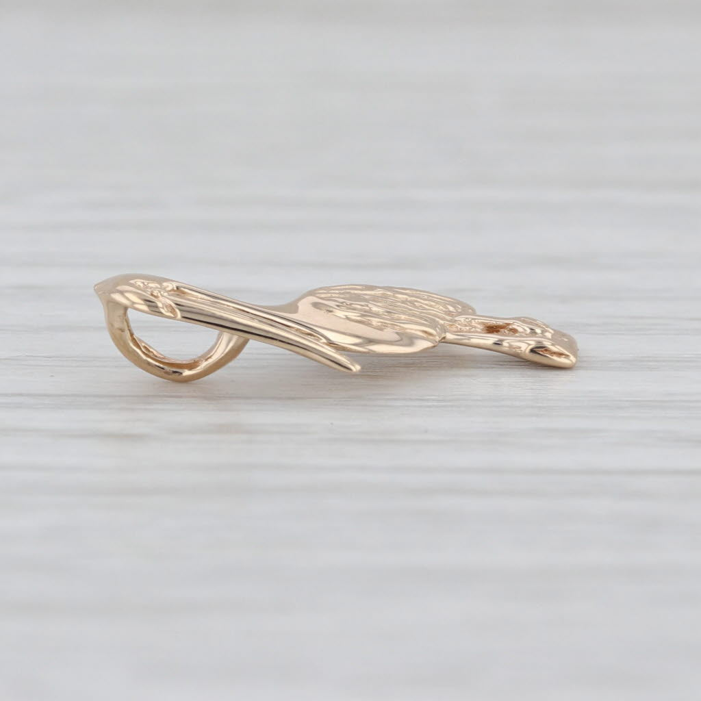 Pelican Pendant 14k Yellow Gold Nautical Bird Jewelry