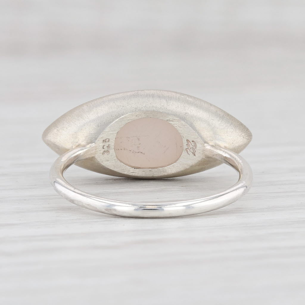 New Nina Wynn Ring Druzy White Quartz Sterling Silver Size 7 Statement