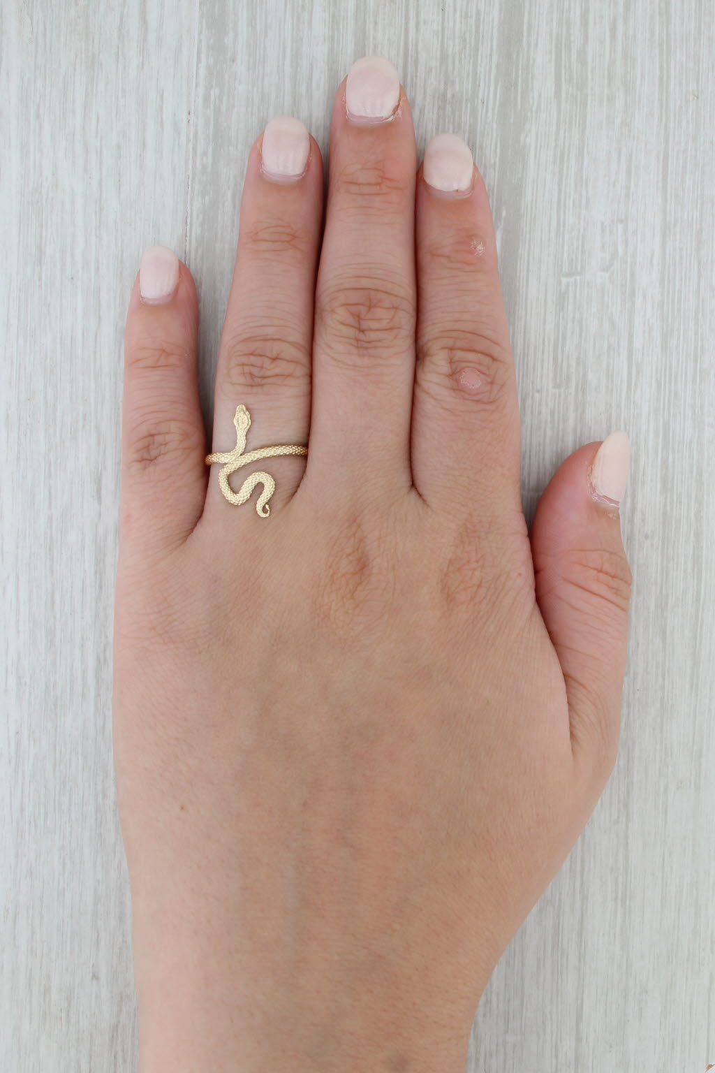 New Snake Ring 14k Yellow Gold Size 8.25 Statement