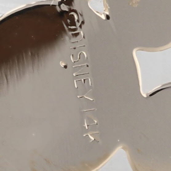 Mickey Mouse Profile Pendant 14k Yellow Gold Disney Cartoon Charm
