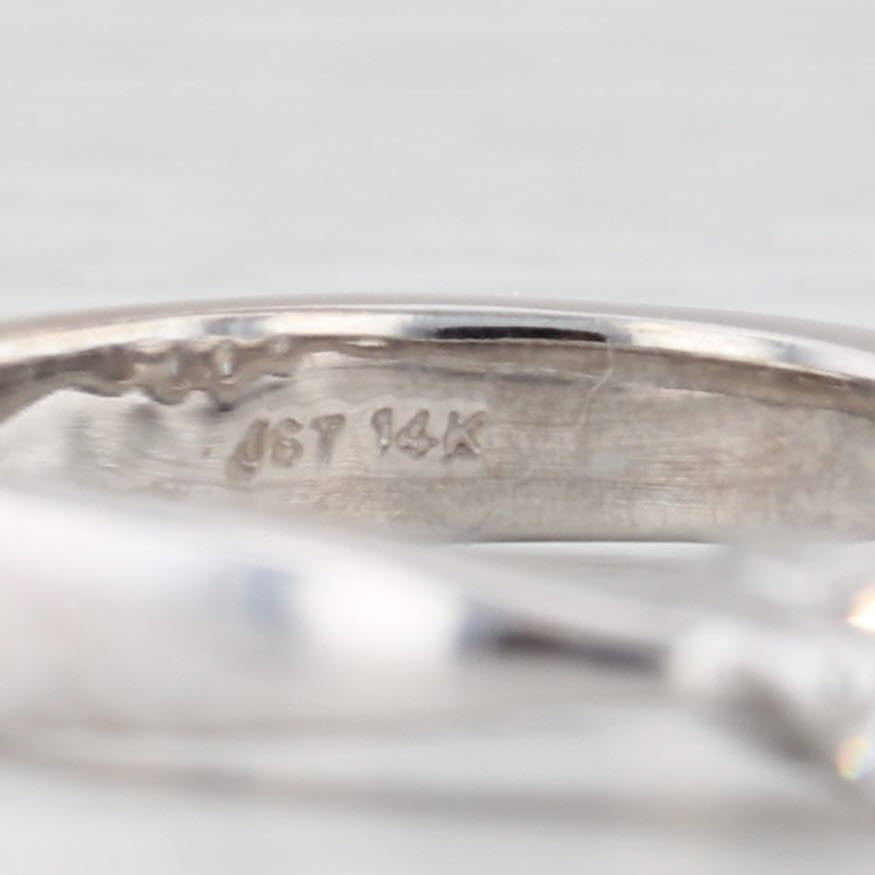 Light Gray 1ctw Diamond Wedding Anniversary Ring 14k White Gold Size 6.5 Stackable Band