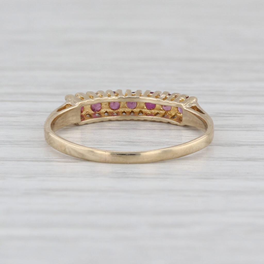 0.35ctw Ruby Stackable Ring 10k Yellow Gold Size 5.5