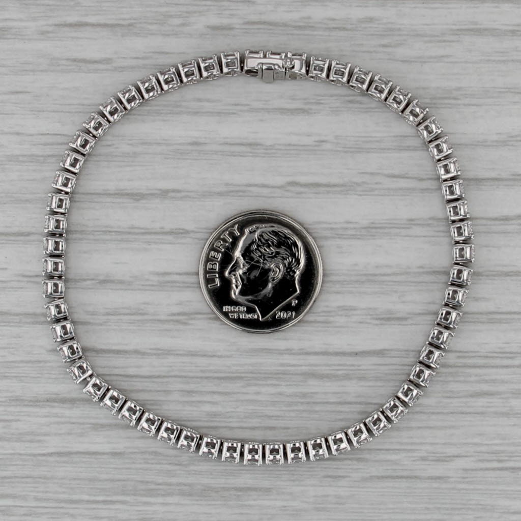 New 5.31ctw Lab Grown Diamond Tennis Bracelet 14k White Gold VS2 F-G 7"