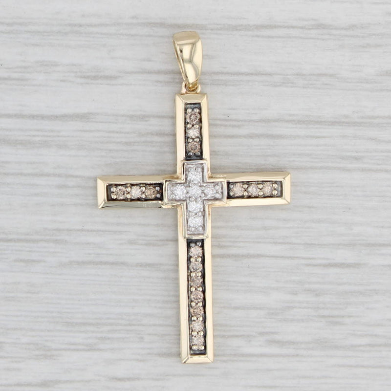 Diamond cross online pendant 10k gold