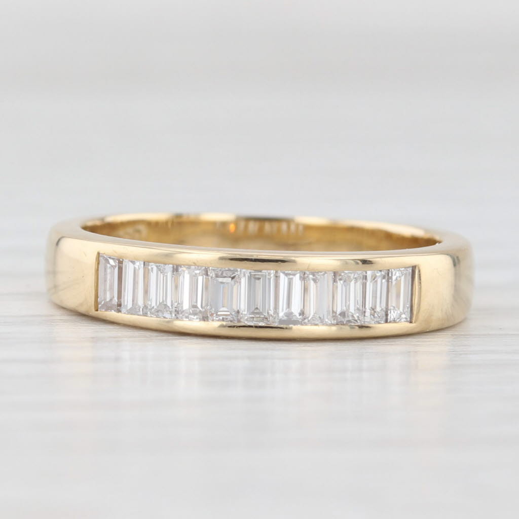 Light Gray 0.50ctw Diamond Wedding Band 18k Yellow Gold Size 6.25 Ring