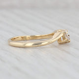 Light Gray 0.16ctw Contoured Diamond Ring 18k Yellow Gold Size 6.25 Wedding Band