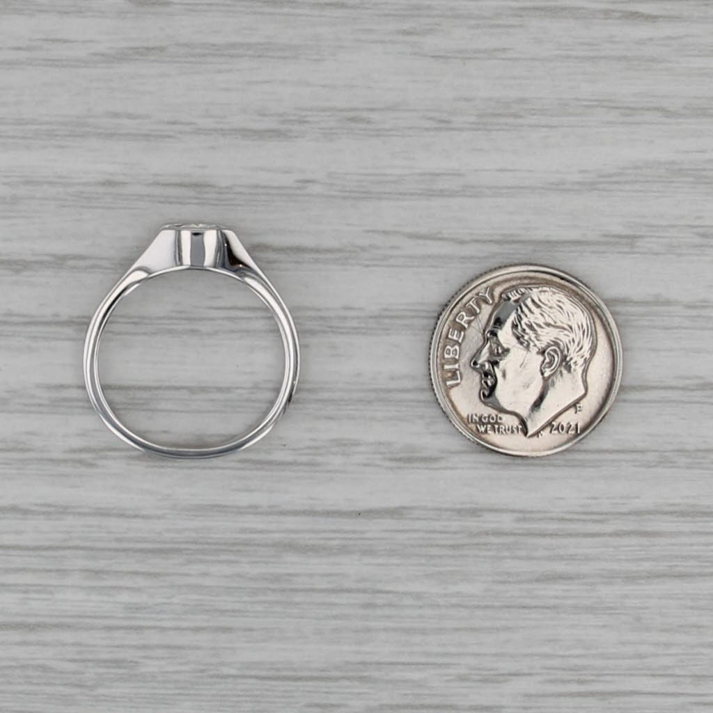 0.28ct Diamond Solitaire Engagement Ring 14k White Gold Size 6