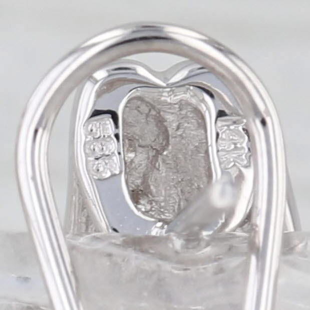 0.62ctw Diamond Drop Earrings 14k White Gold Omega Backs