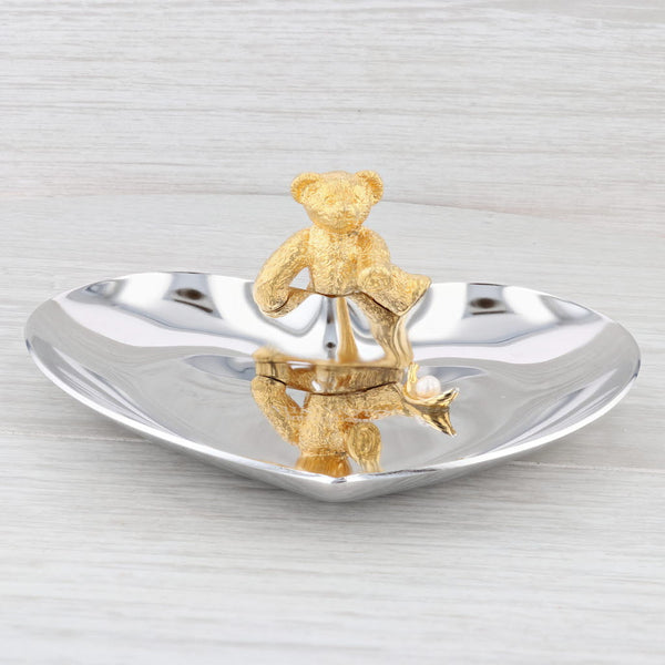 MIKIMOTO ジュエリースタンド　ベアー　SILVER Mikimoto Jewelry Accessories Tray Silver Heart Golden Bear