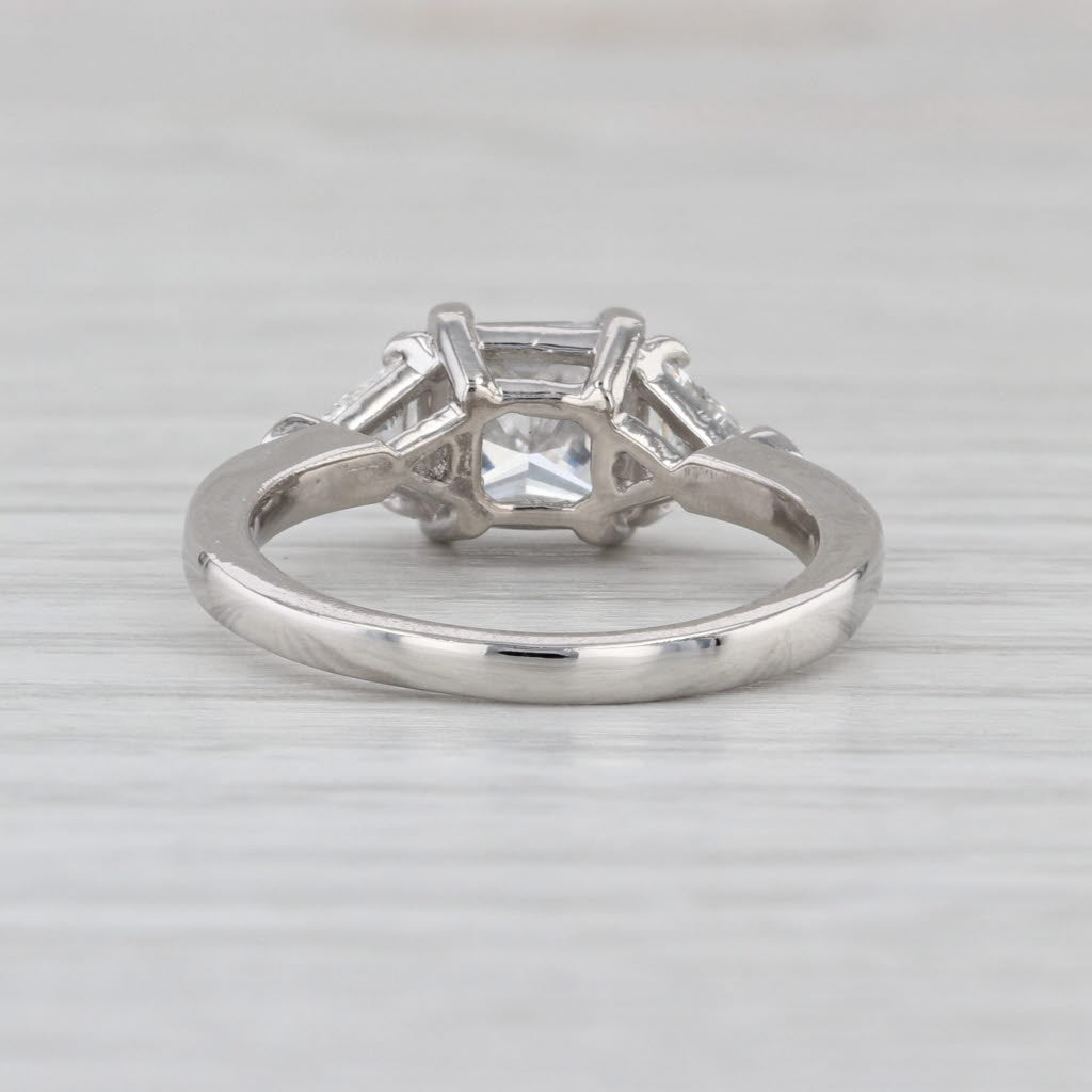 GIA 1.70ctw Princess Diamond Engagement Ring 950 Platinum Size 6 VVS1 D