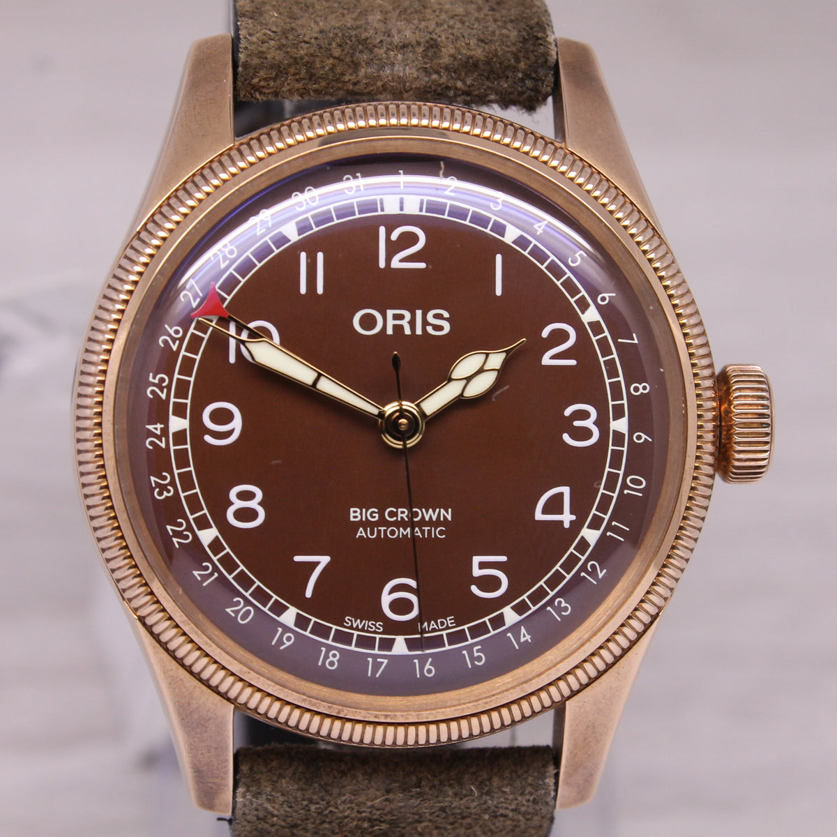 Oris Big Crown Bronze Pointer Date Mens 40mm Automatic Watch Swiss Box Card MINT