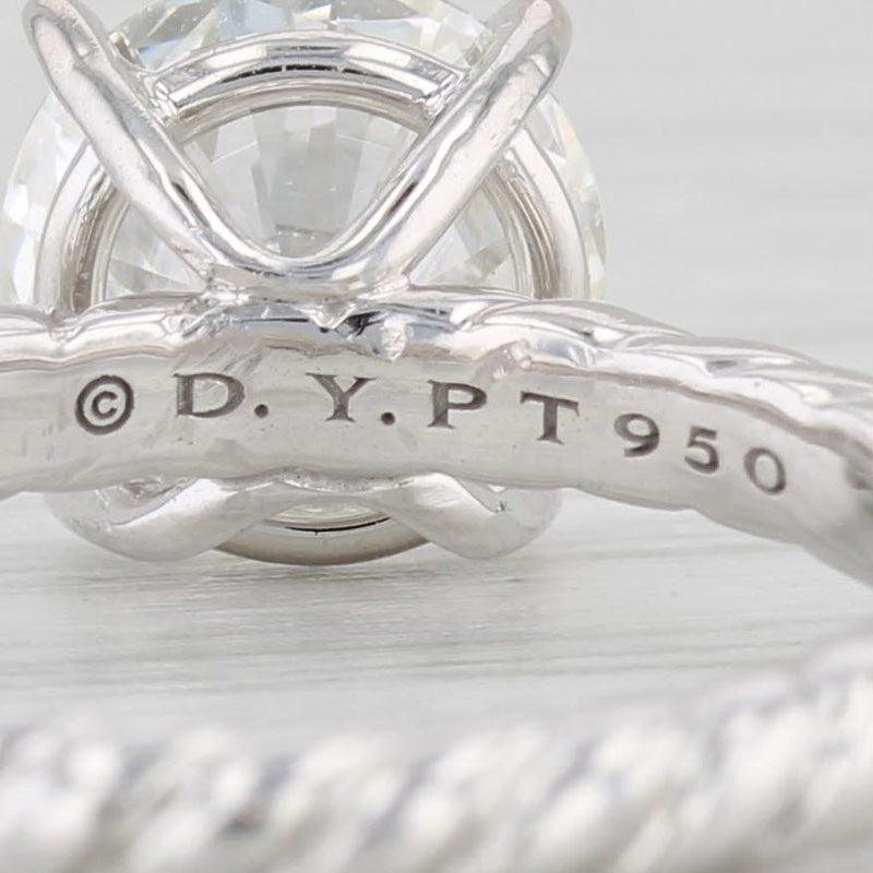 2.53ct Diamond Solitaire Engagement Ring 950 Platinum David Yurman Box GIA