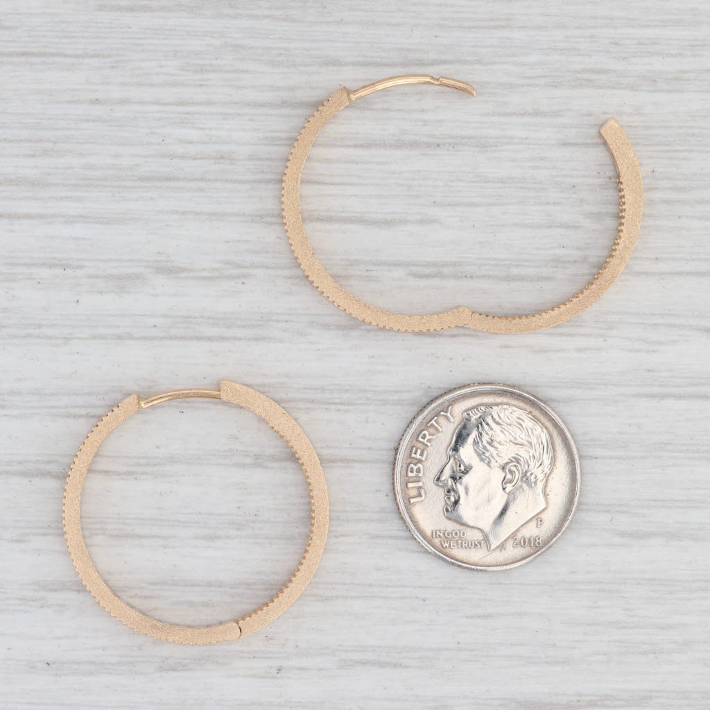 New Nina Wynn Gemma 0.70ctw Diamond Inside Out Hoop Earrings 18k Yellow Gold